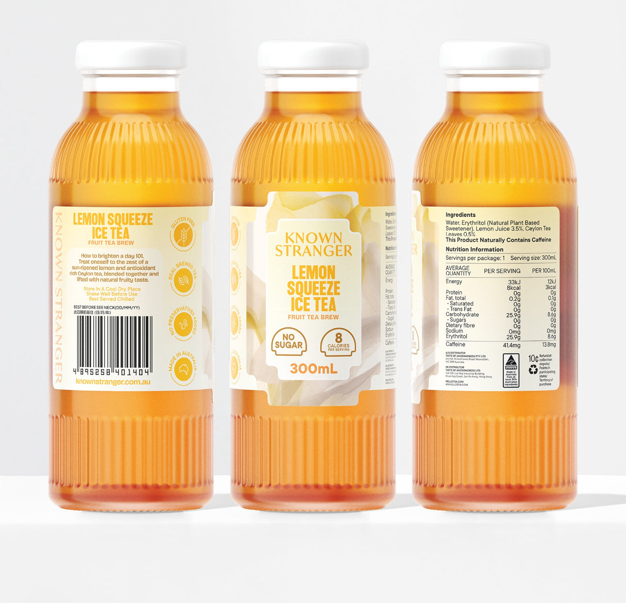 Sun-Kissed Botanical Lemon Ceylon Ice Tea - 99% Sugar-Free • 10 Cal • Real Juice, Real Kick