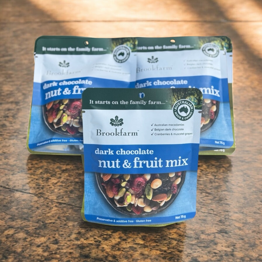 Brookfarm Dark Chocolate Fruit & Nut Mix-The Village Grocer Club