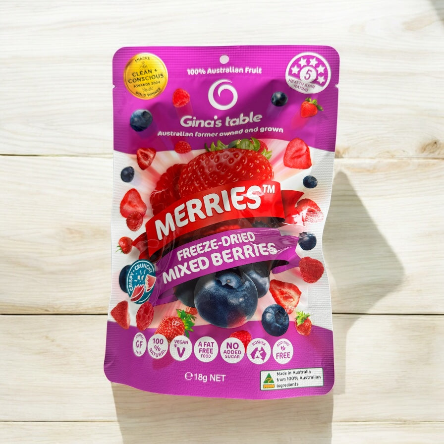 Gina’s Table ‘Merries’ Freeze Dried Mixed Berries