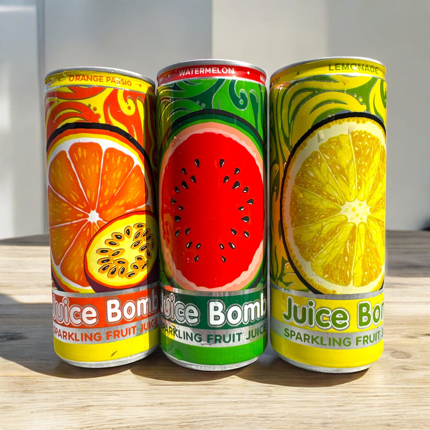 Refreshing Juice Bombs - simply carbonated fruit juice, no nasties