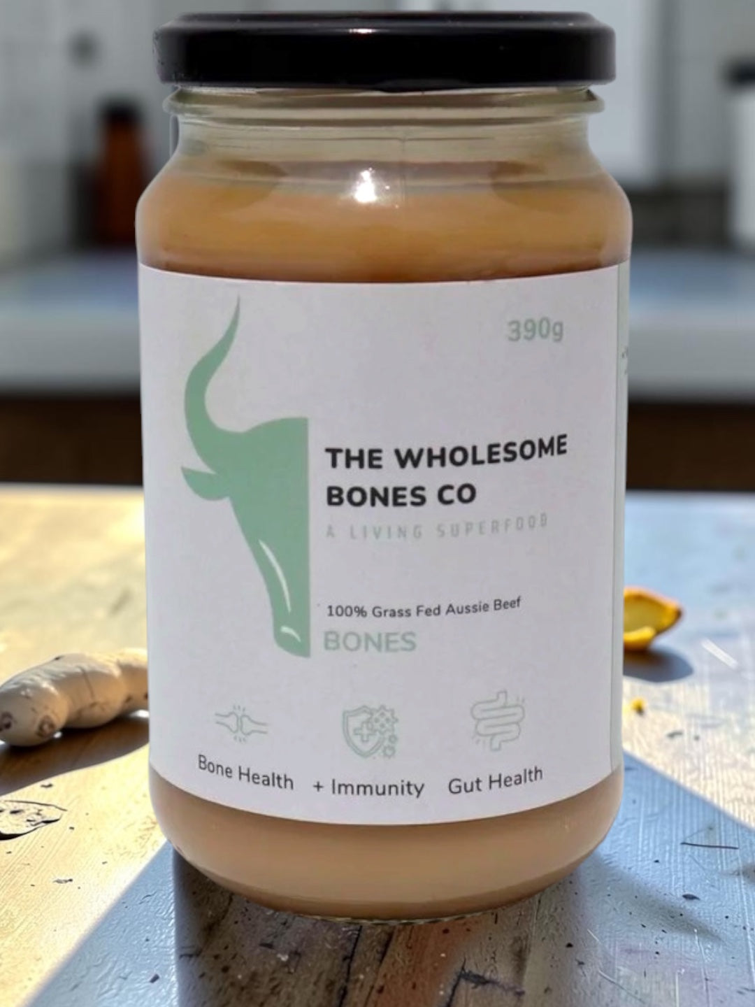 The Wholesome co - Bone Broth 100% Grass Fed Australian Bones