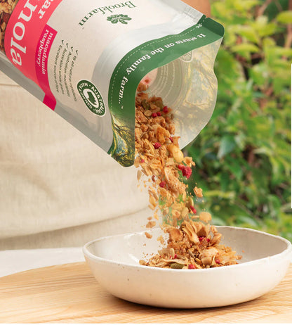 Brookfarm Low Sugar Macadamia & Raspberry Granola-The Village Grocer Club