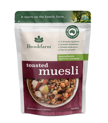 Brookfarm Toasted Macadamia, Apricot and Coconut Muesli