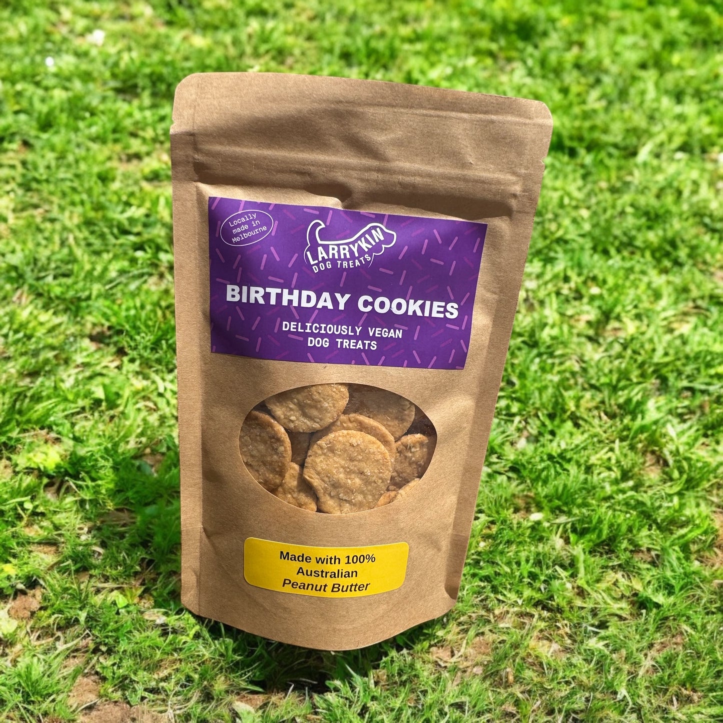 Peanut Butter Larrykin Vegan Dog Treats-The Village Grocer Club