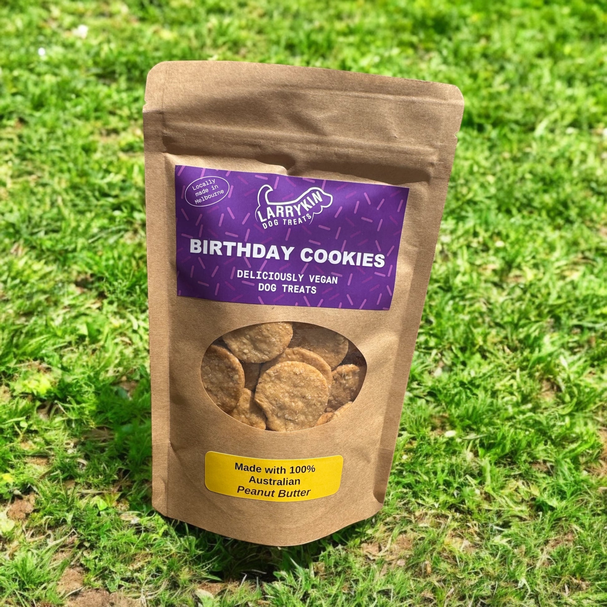 Peanut Butter Larrykin Vegan Dog Treats-The Village Grocer Club