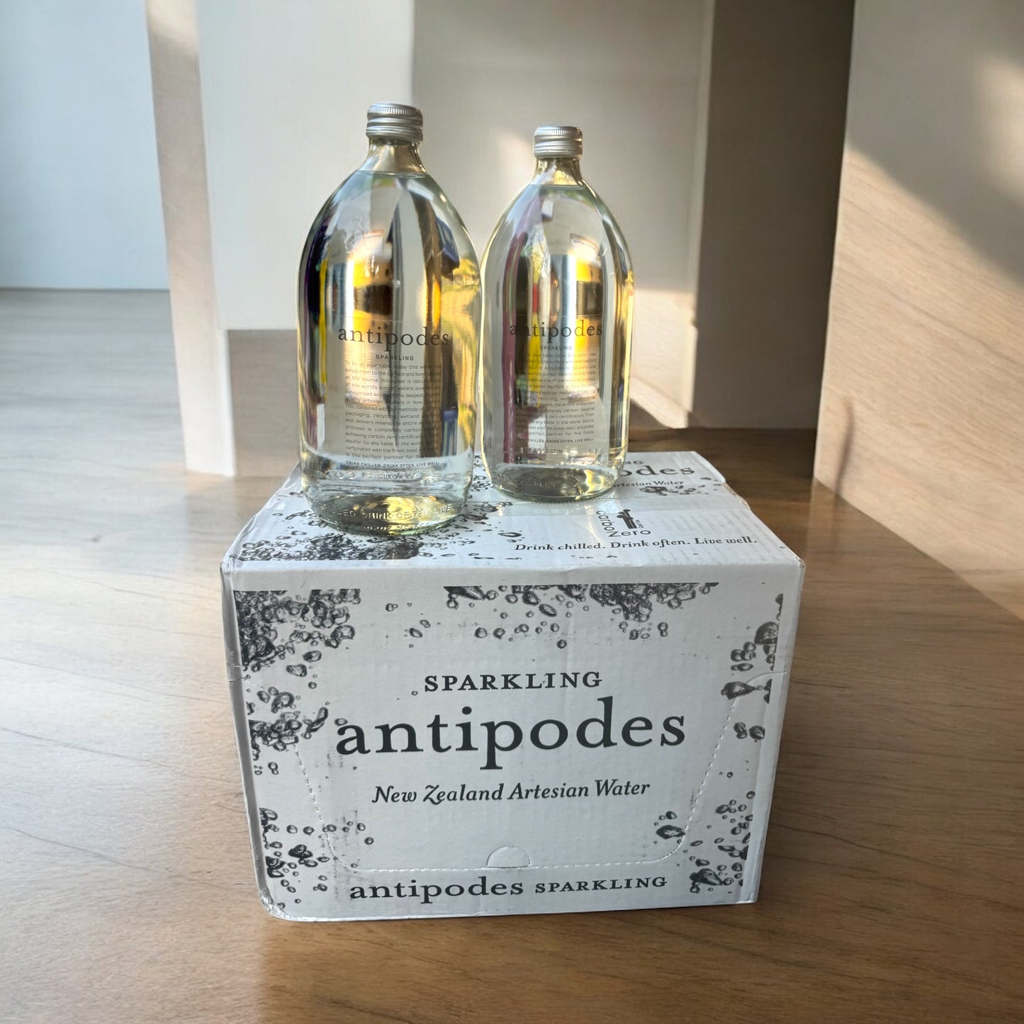 Refresh with 1ltr Award Winning Antipodes Sparkling Mineral Water