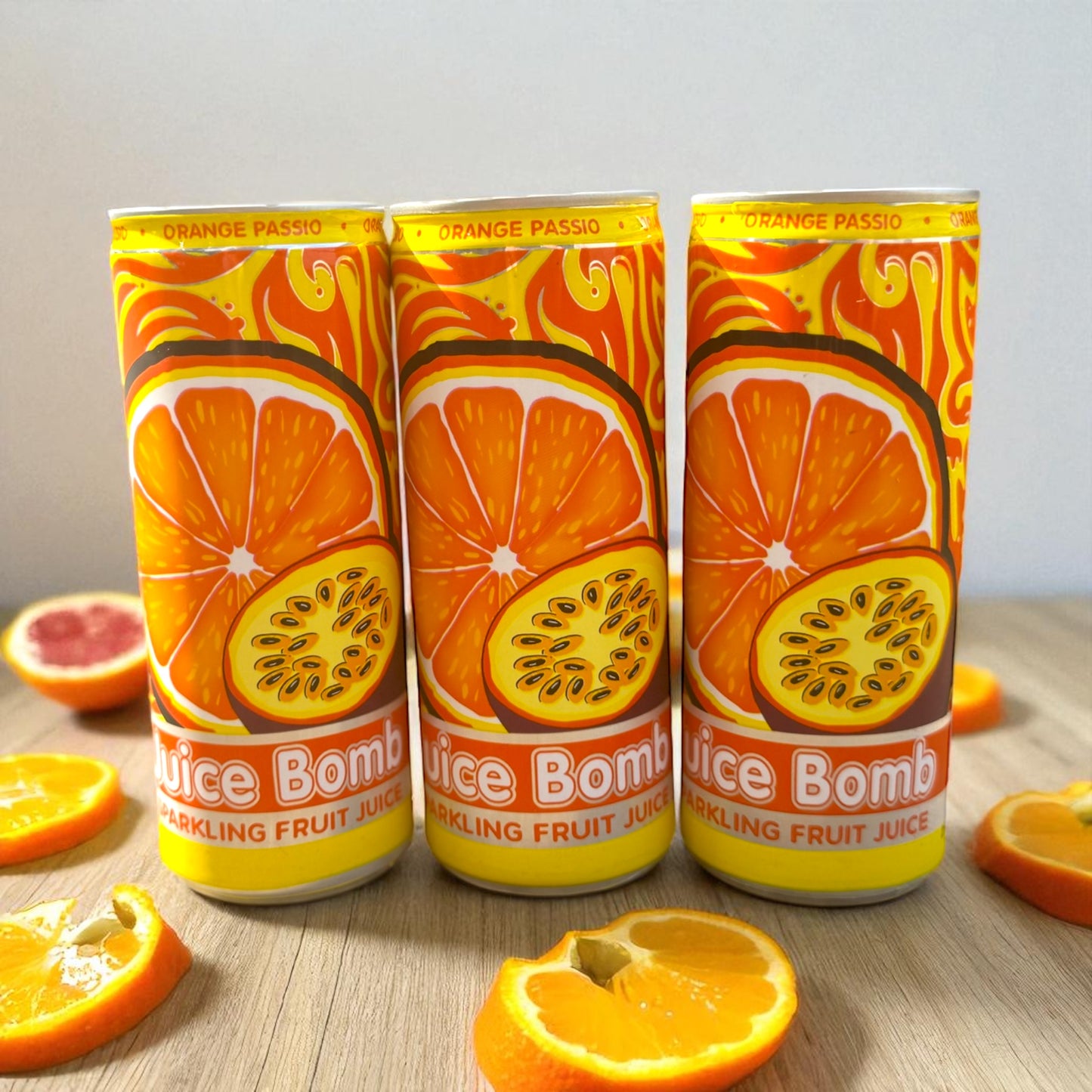 Refreshing Juice Bombs - simply carbonated fruit juice, no nasties