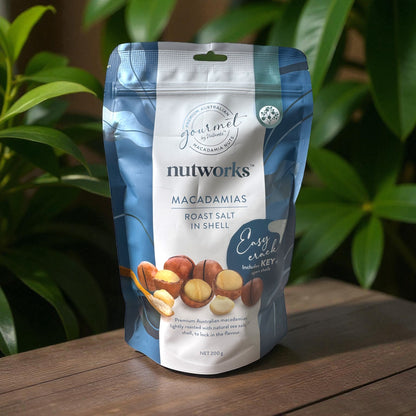 Easy-Crack Macadamias  - Roasted • Salted • Vanilla • Key-Opened Sunshine