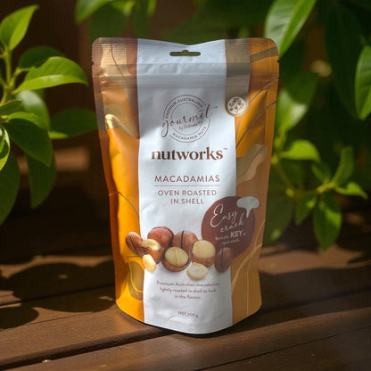 Easy-Crack Macadamias  - Roasted • Salted • Vanilla • Key-Opened Sunshine