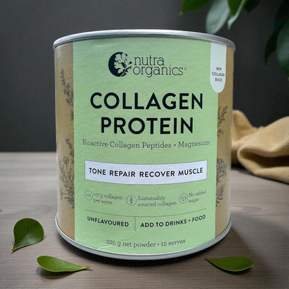 Nutra Organics Collagen Protein (Bioactive Collagen Peptides + Magnesium – Unflavoured)