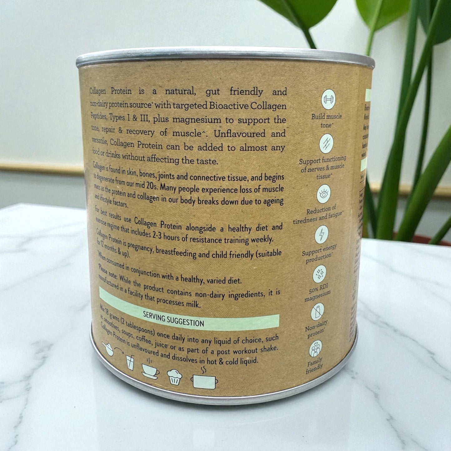 Nutra Organics Collagen Protein (Bioactive Collagen Peptides + Magnesium – Unflavoured)