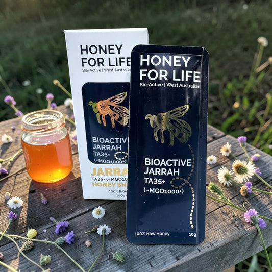 Honey For Life Honey Snap Jarrah (10 pack) TA35 MGO1000+