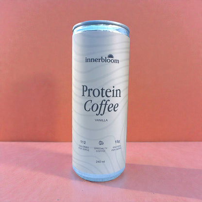Interbloom Protein Vanilla Coffee made with organic beans
