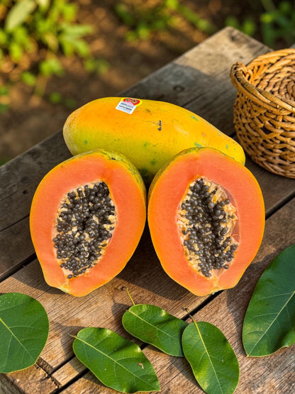 Whole Tropical Red Papaya