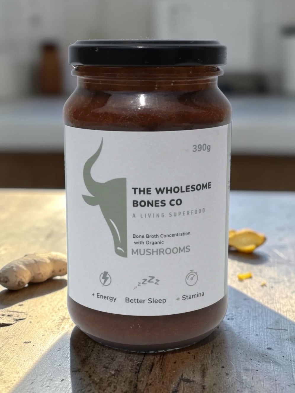 The Wholesome Bones co - Organic Bone Mushroom Bone Broth