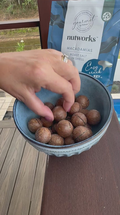 Easy-Crack Macadamias  - Roasted • Salted • Vanilla • Key-Opened Sunshine